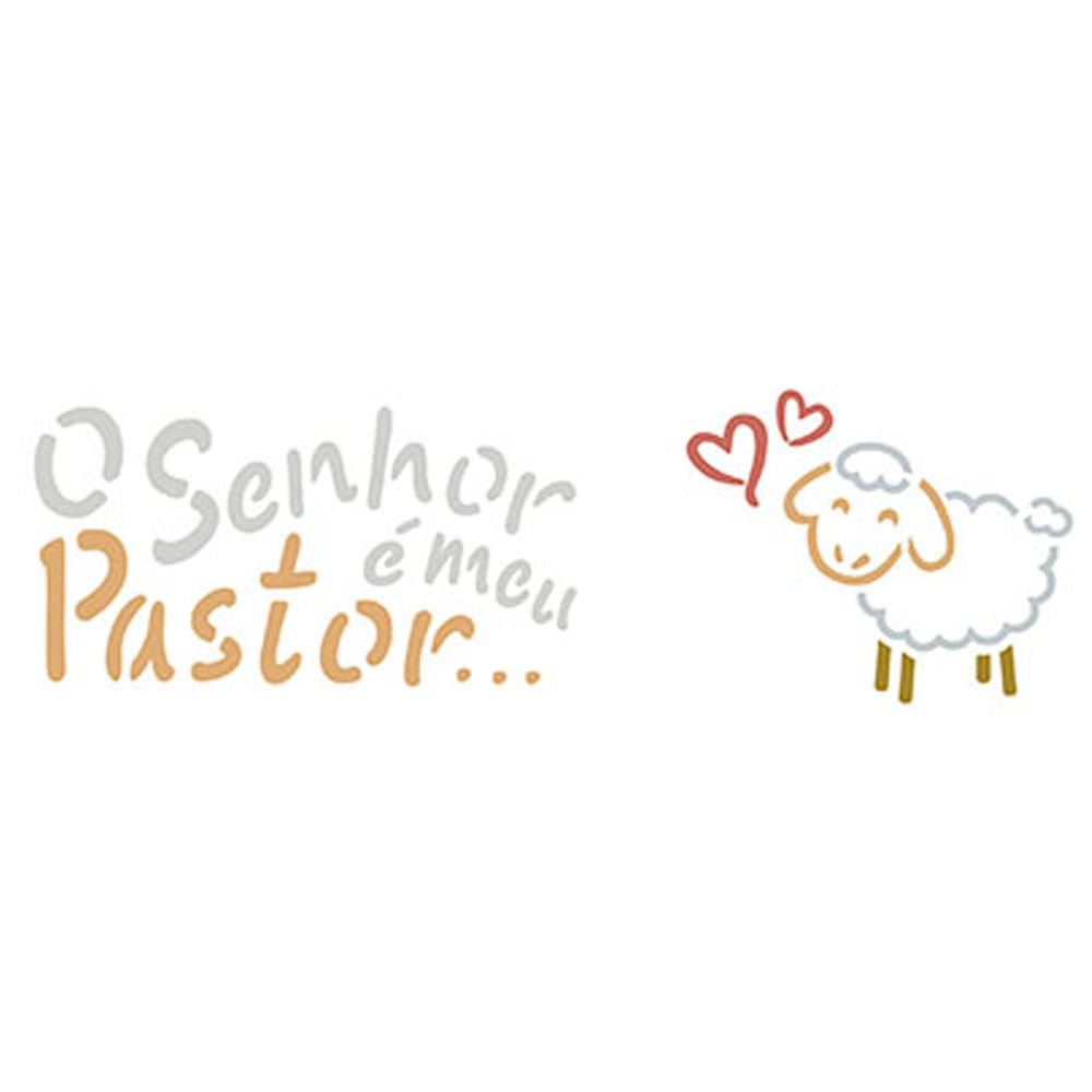 Mão lettering o Senhor é o meu pastor, feito com folhas . imagem vetorial  de SunnyKo© 155651698