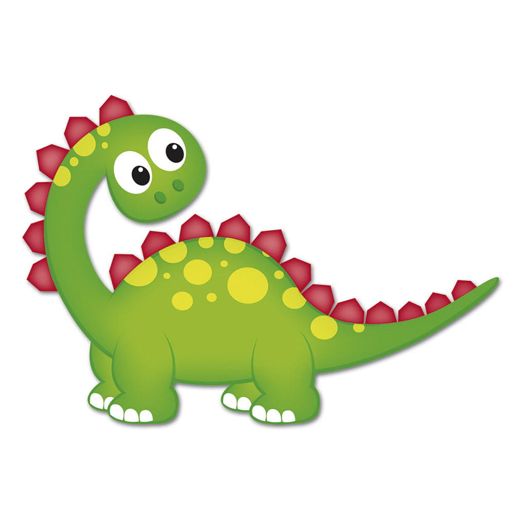 Placa MDF Desenho Dinossauro Verde Roar