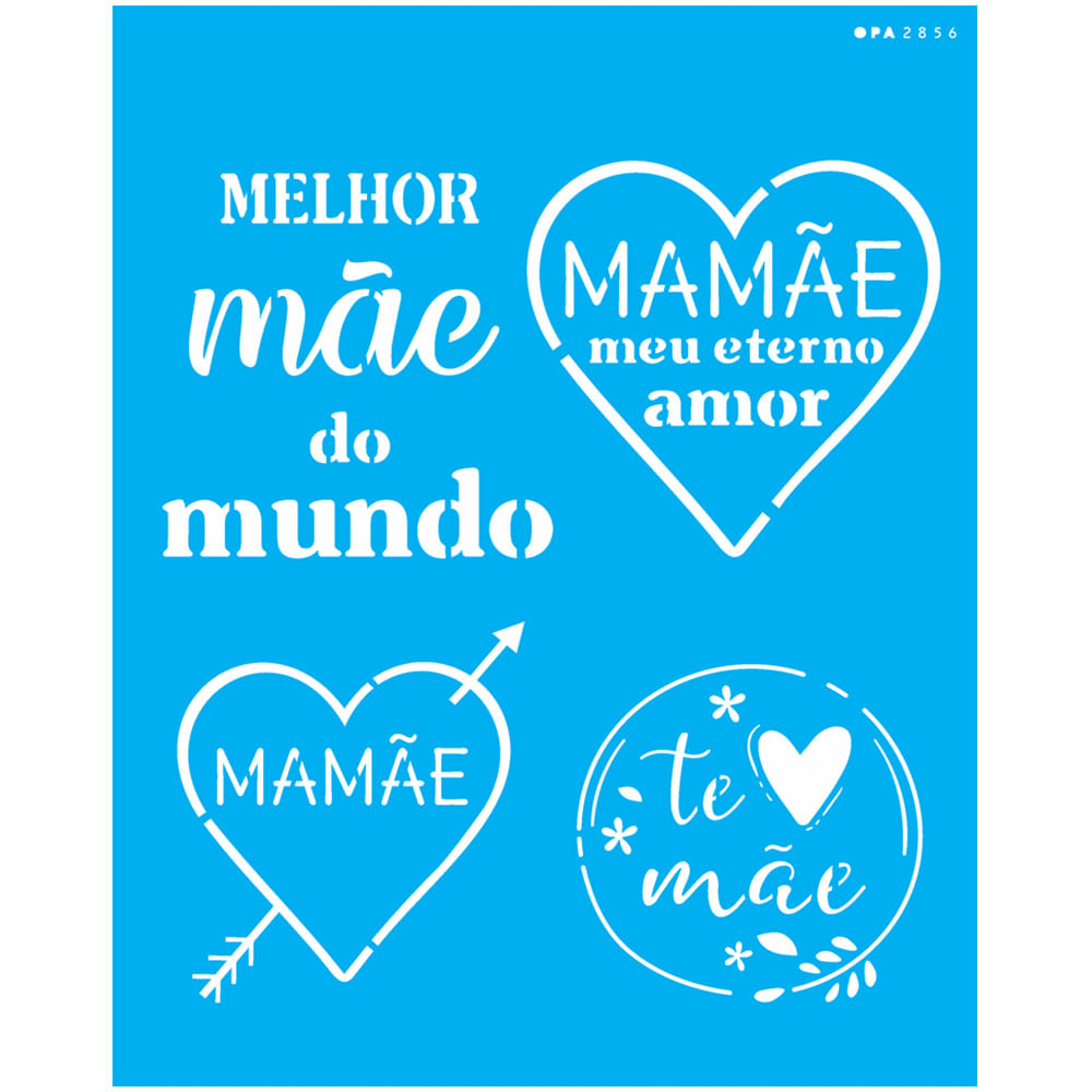 Stencil para Pintura 6 x 30cm - OPA3457 - Frase Amor da Minha Vida - OPA -  emporiojanial