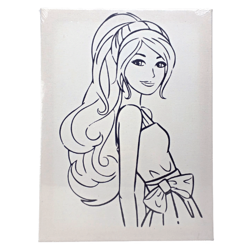 Tela para Pintura Riscada 30x40cm Barbie