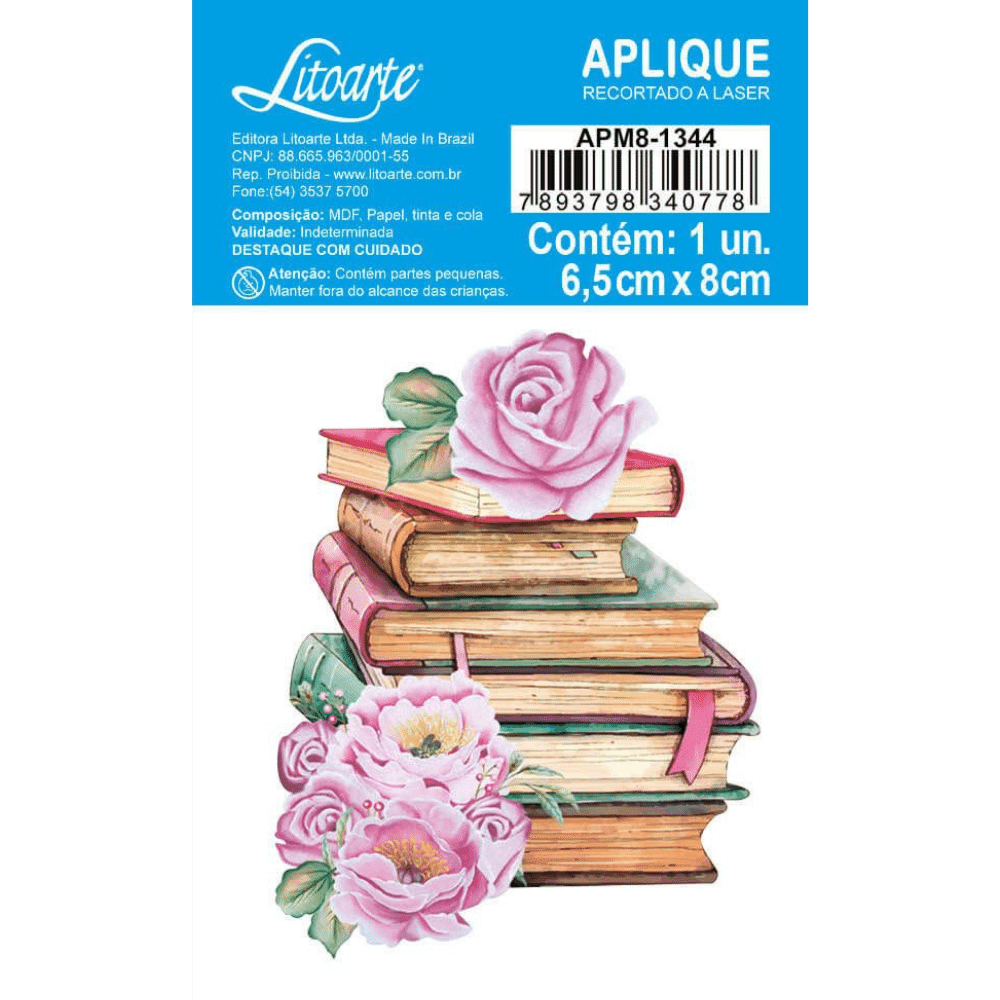 Aplique Litoarte APM3-309 3cm Renascer Frases 4 peças - eCasaDecor