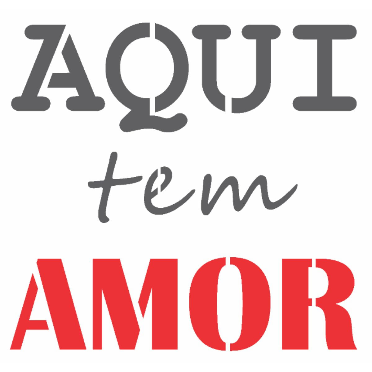 Stencil para Pintura 6 x 30cm - OPA3457 - Frase Amor da Minha Vida - OPA -  emporiojanial